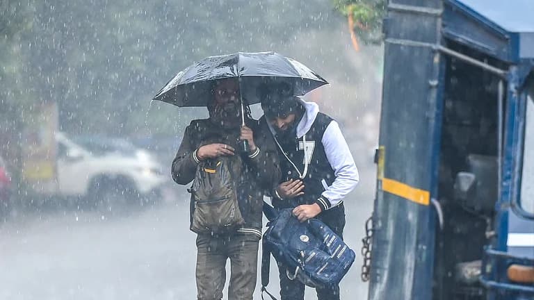 Mumbai drenched in rain again on Wednesday; heavy downpours lead to flood-like conditions in various parts of Gujarat.