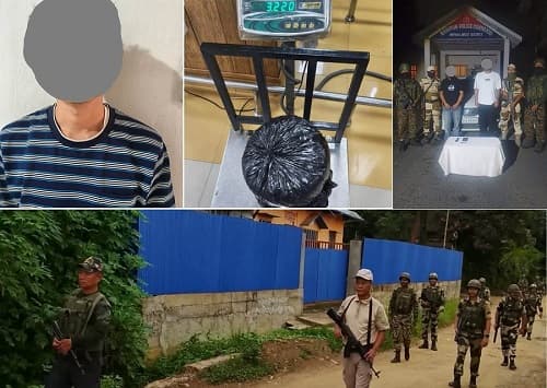 Major action by security forces in Manipur, two militant cadres arrested including ganja smuggler