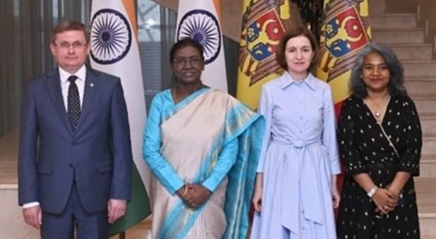 Banquet held in Moldova in honor of Indian President Murmu; visit to North Macedonia to begin today.