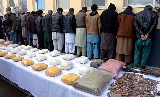 Over 14 tonnes of illegal substance, drugs set on fire in Central Afghanistan