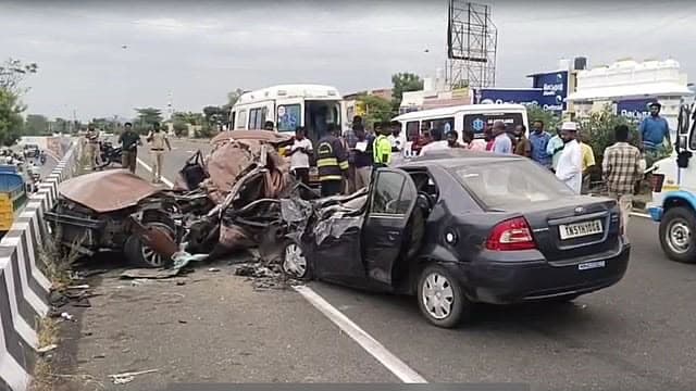 Five, including 3-year-old girl, killed in head-on car collision in TN's Madurai