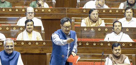 RS sees heated exchanges between Rijiju and Kharge over rule interpretations