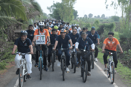 Sports Min Mandaviya leads anti-drug oath during 'Fit India Sundays on Cycle'