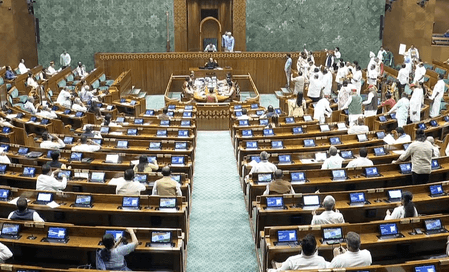 Lok Sabha adjourned till noon seconds after reconvening