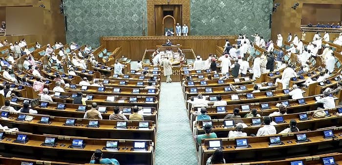 Lok Sabha adjourned till 2 PM amid Oppn din, four bills introduced