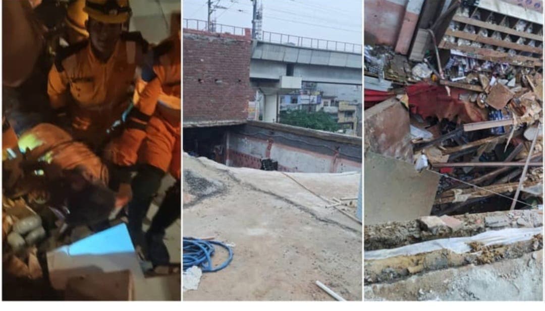 Hardware shop roof collapses; one dead, two injured.