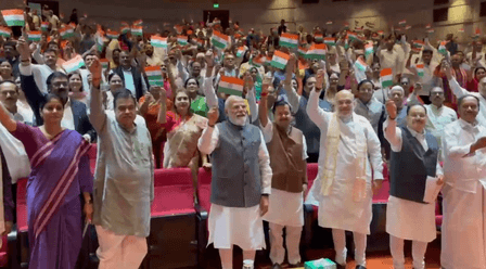 NDA's 'Mangal Milan' meet begins with 'Vande Mataram' slogans