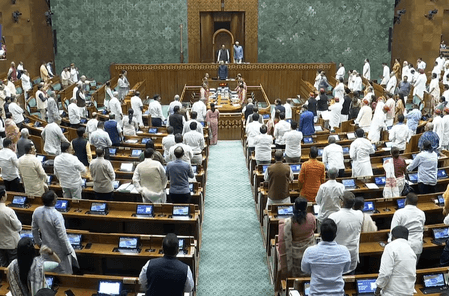 Lok Sabha adjourned till 2 p.m. amid Opposition protest