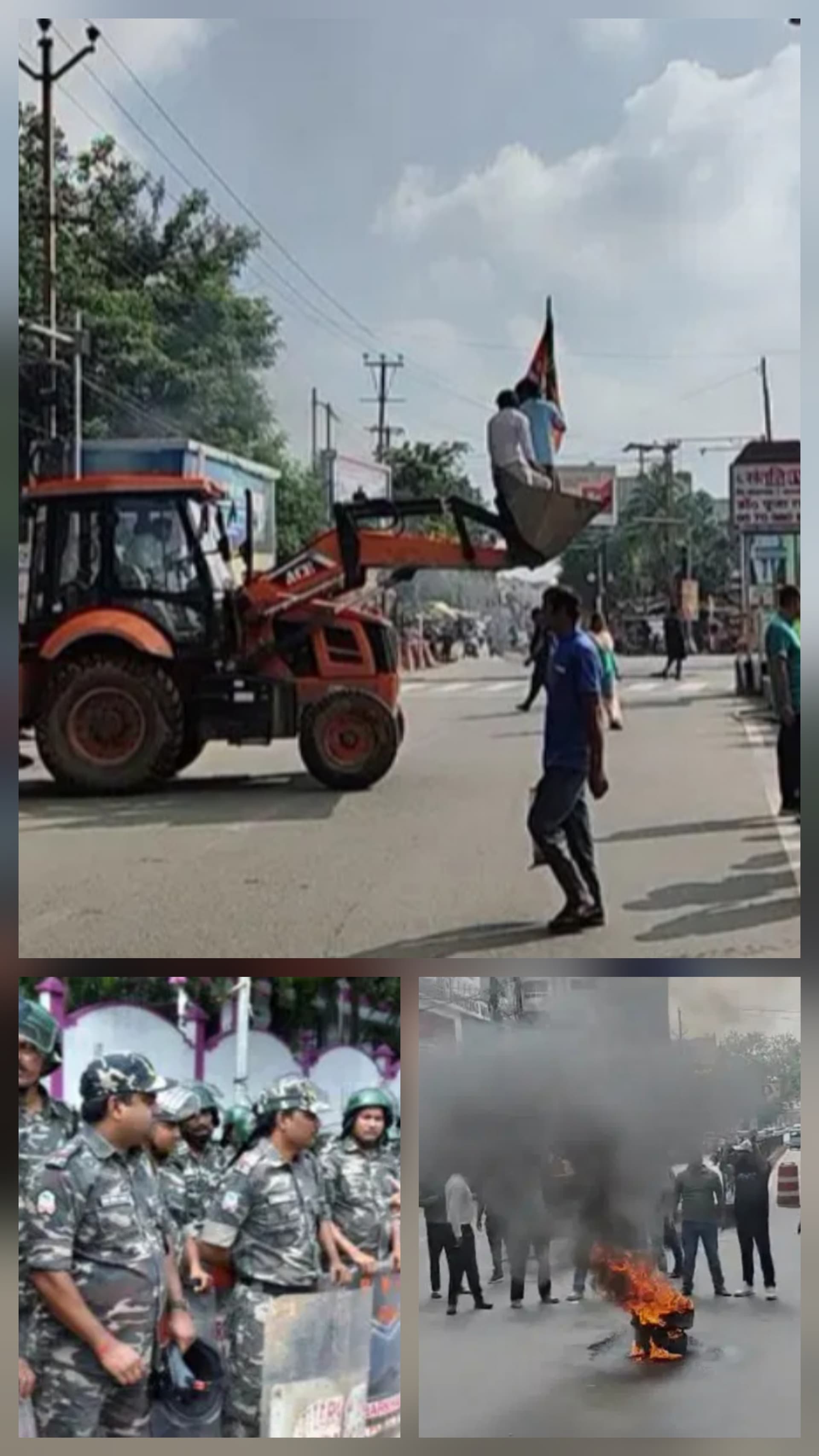 BJP's 'Jharkhand Bandh' has a widespread impact; protests are taking place across Ranchi, with demonstrators burning tyres and wood on the roads and raising slogans.