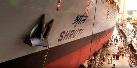 Navy's second next-gen offshore patrol vessel 'Shruti' launched at GRSE yard
