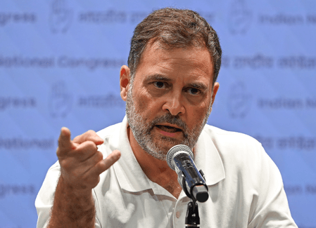 NDA accuses LoP Gandhi of 'running away' from discussion in Parl; Cong hits back