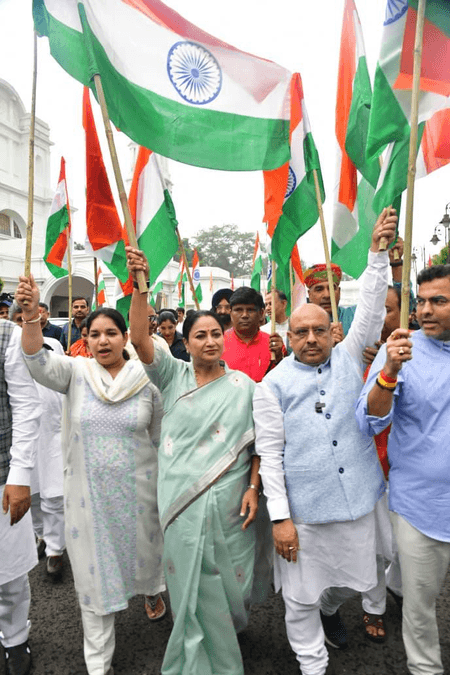 Speaker Vijender Gupta, CM Rekha Gupta lead 'Tiranga Yatra' at Delhi Assembly