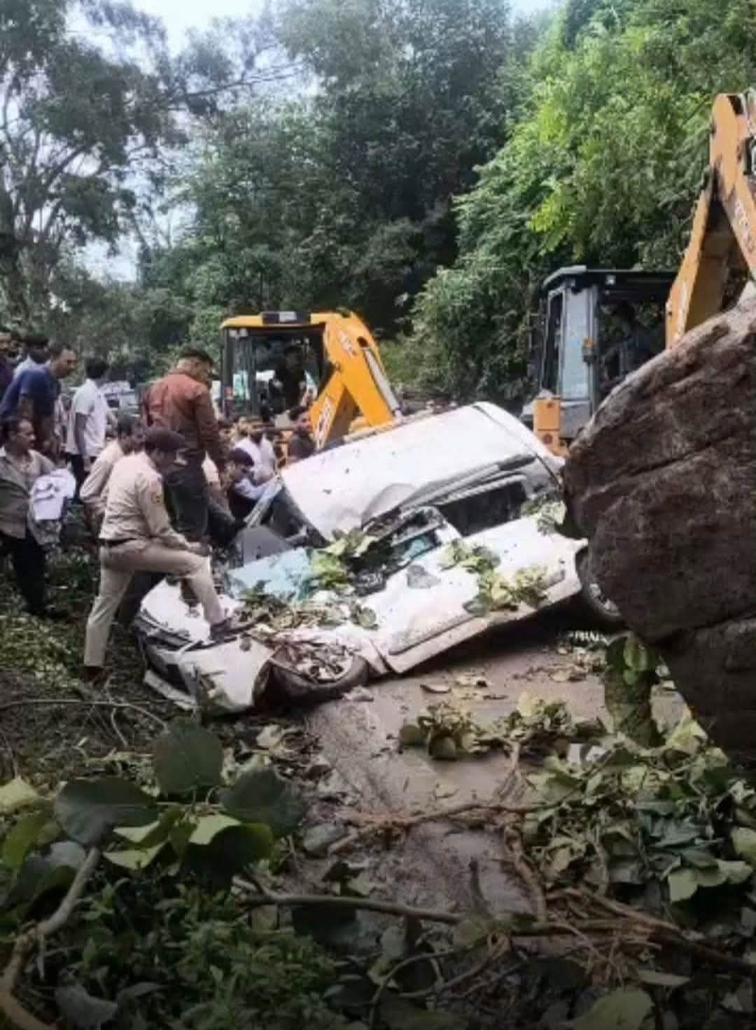 Landslides in Himachal have blocked two national highways and 204 roads; a boulder fell on a moving car on the Shimla-Dharamshala National Highway, killing one person.
