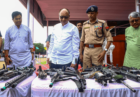 Manipur CM asks people to surrender illegal arms within 15 days, warns of action under law