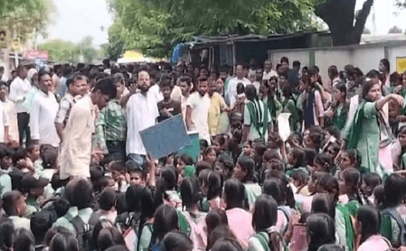 Jharkhand students protest headmaster's transfer, block road; policeman injured in stone-pelting