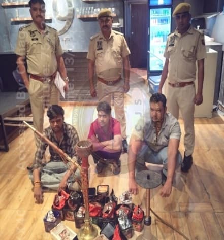 Illegal Hookah Bar Operating On Rooftop Police Rai