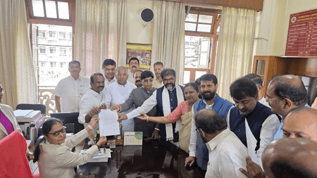 NDA's P.H. Poojar files nomination for Karnataka Legislative Council Chairman post