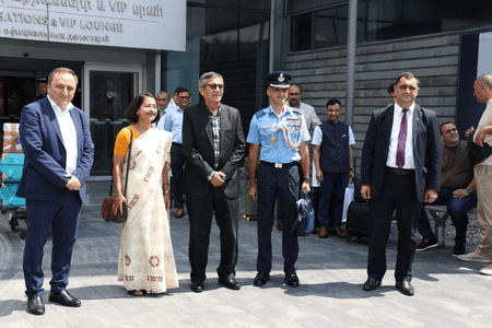 Defence Secretary Rajesh Kumar Singh arrives in Armenia to advance bilateral defence cooperation