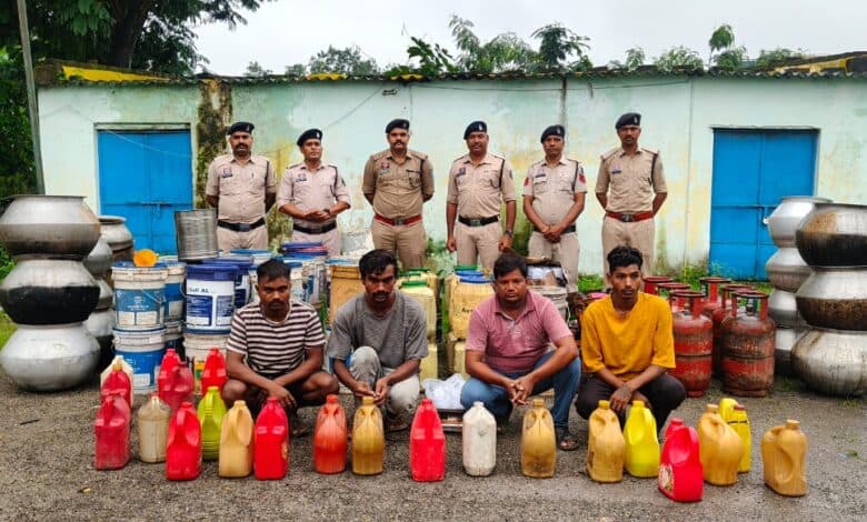 Police Arrested On Liquer Red