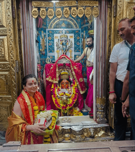Kangana Ranaut visits Siddhivinayak, Mumba Devi temples after performing Rudra Abhishek on Nag Panchami