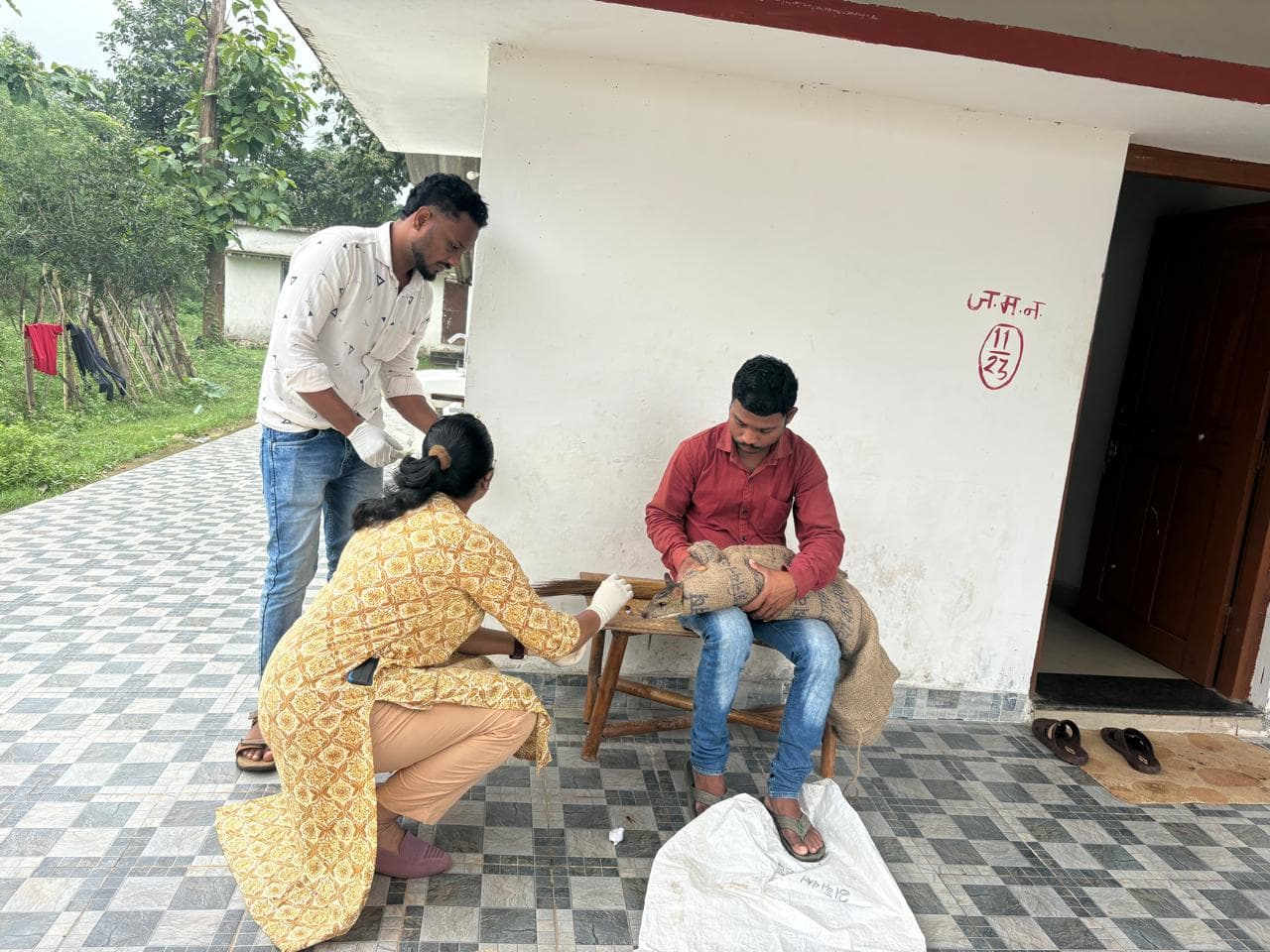 Safe Rescue Of A Mouse Deer