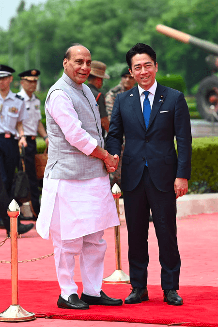 Japanese Defence Minister receives warm welcome in Delhi, to hold talks with Rajnath Singh