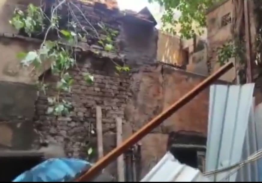 Wall Of A House Collapse Delhi
