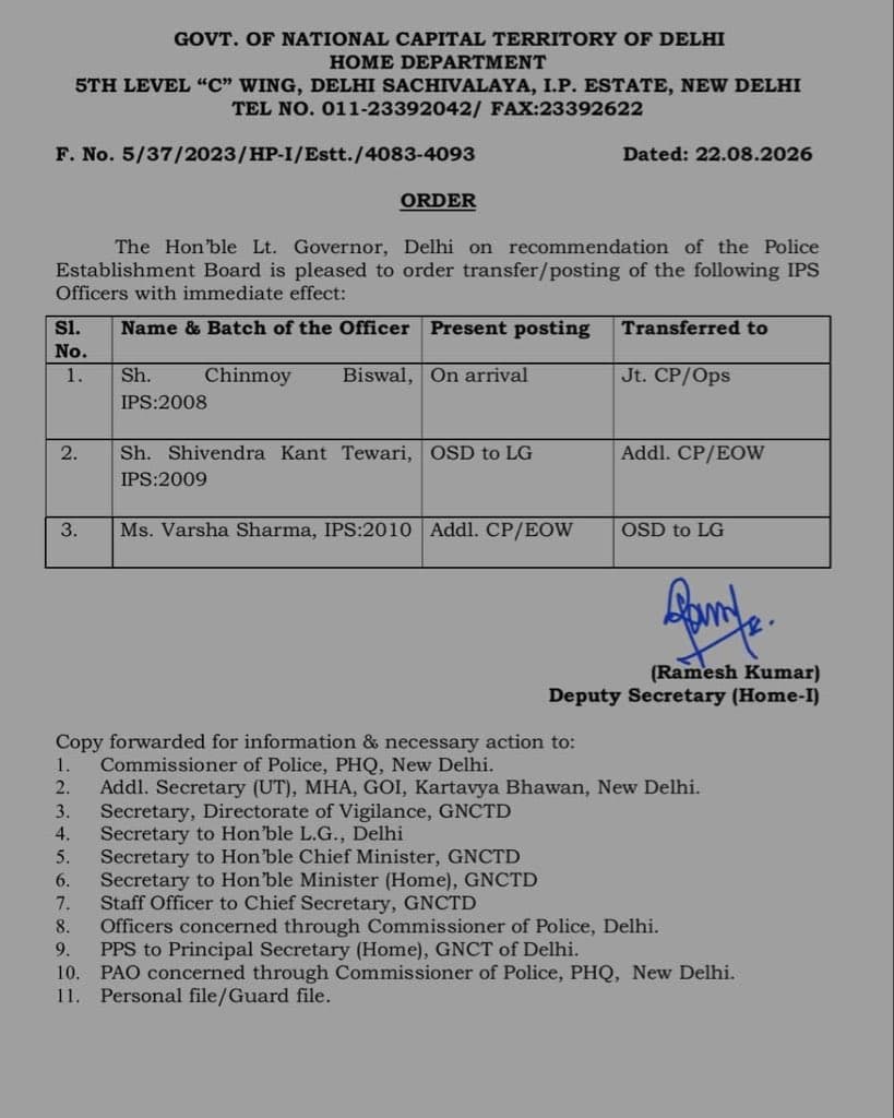 Dl 3 Ips Officers Transfer