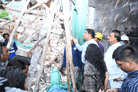 Town planning official suspended after under-construction building collapses in Hyderabad