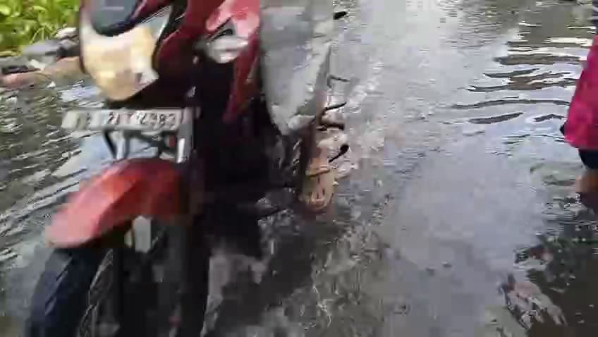 Waterlogging Dilapidated Road