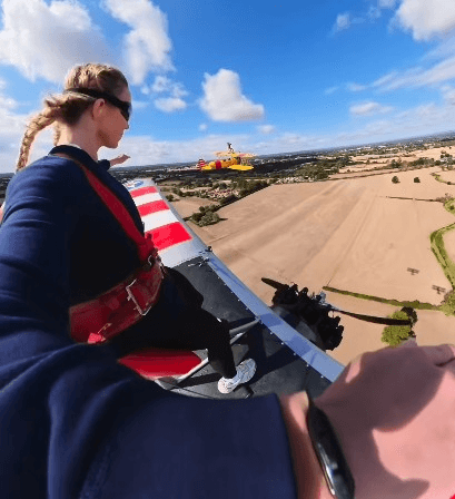 Sydney Sweeney takes on Tom Cruise with death-defying Airplane stunt
