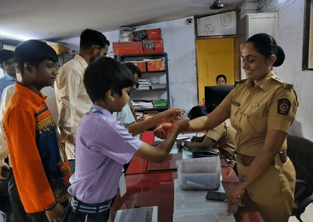 A thread of trust: Children seek safety assurance from police on Raksha Bandhan
