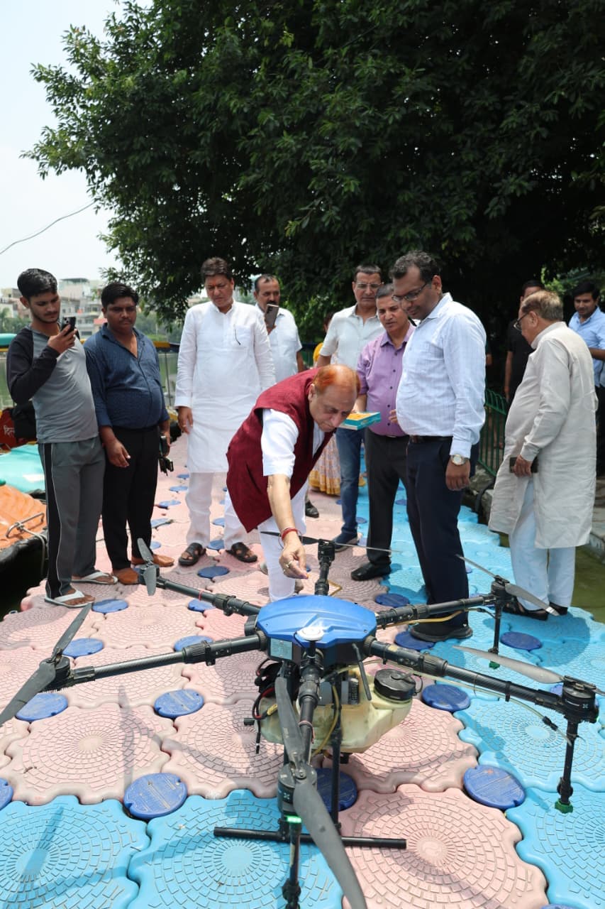 Drone Spraying Mosquito Contro