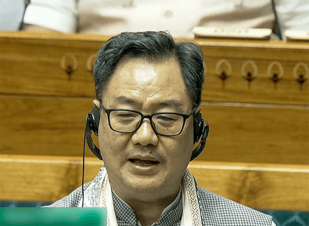 'Pleased to see so many attend PM's Khelo India Samvaad': Rijiju