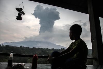 Indonesia's Mount Sinabung erupts, volcanic ash blankets Berastagi